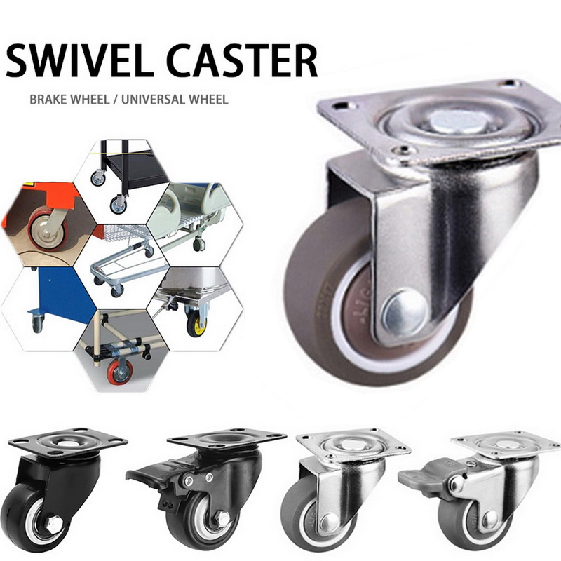 12 Pcs Fixed Chair Caster Wheel Furniture Castors For Furniture Small Machinery 