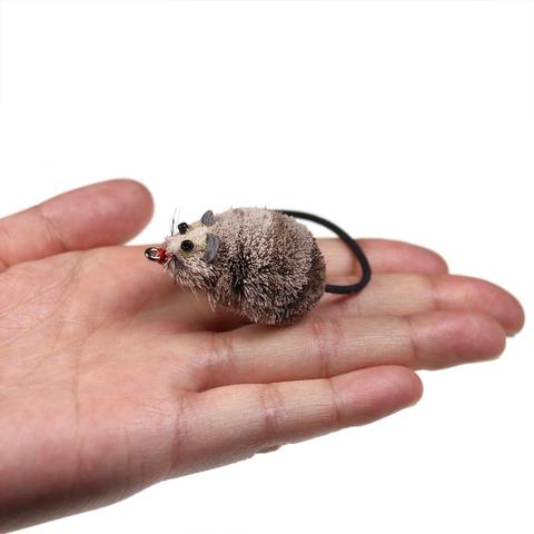 Mouse Deerhair Bass Bug for Largemouth and Pike fly fishing Mouse Topwater Lures Poppers Artificial Rat Fish Bait Size 2/0 ► Photo 1/6