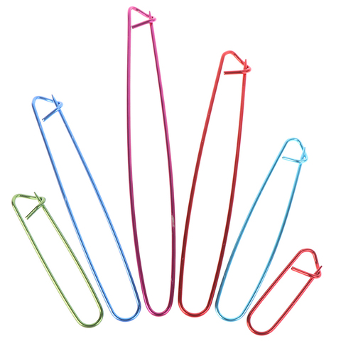 6Pcs/lot Marker Stitch Holder Needle Clip Craft Safety Pins Knitting Crochet Weaving Sewing Tools Multi-color ► Photo 1/6