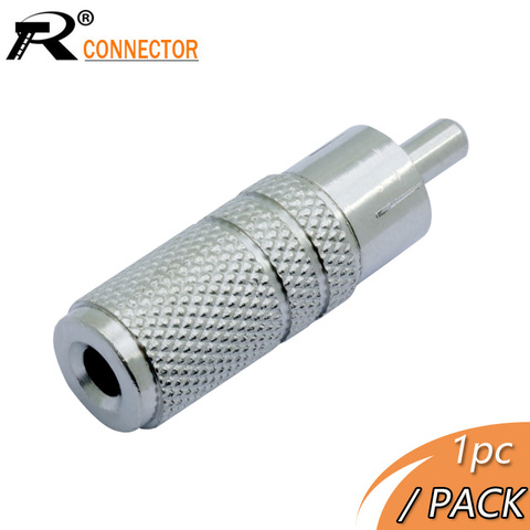 R Connector 1pc High quality metal connector Jack 3.5mm female to RCA male connector audio adapter ► Photo 1/6