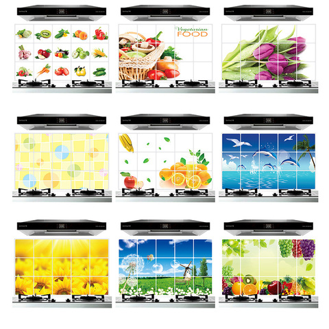 Oilproof Removable Kitchen Mural Vinyl Wall Art Sticker Home Decal Decor DIY Fruit Print Wall Strickers Home Kitchen Decoration ► Photo 1/6