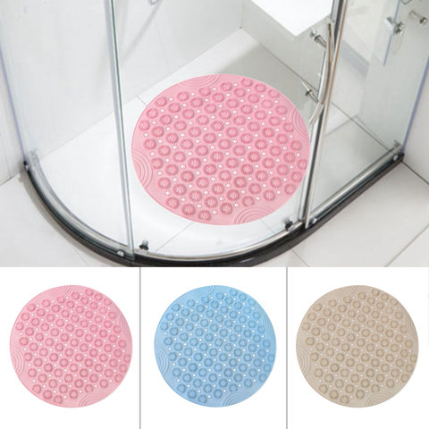 Round Non-Slip Bathroom Floor Bathtub Mat with Suction Cups Massage Columns Home Hotel Balcony Bath Shower Massage Pad 55cm ► Photo 1/6