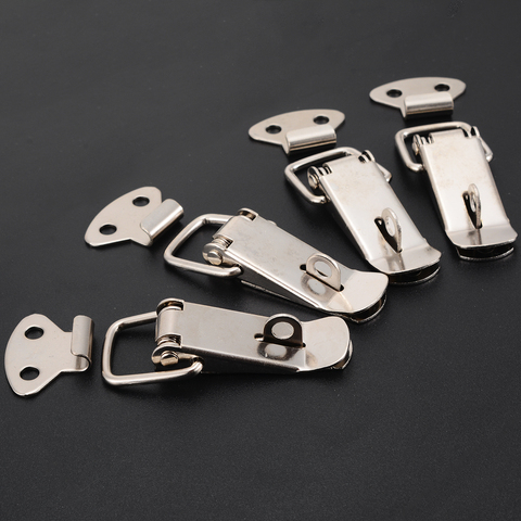 4Pcs/set Spring Fastener Toggle Latch Clasp Case Catch Lock Buckle Iron Hasp For Luggage Box Instrument Cases Suitcase DIY Tools ► Photo 1/6