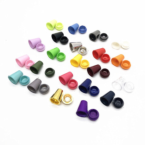 XUNZHE 50 pcs Cord Ends Bell Stopper With Lid Lock Colorful Plastic Toggle Clip Paracord Clothes Bag Sportwear Parts ► Photo 1/6