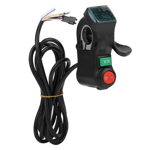 Electric Bike Thumb Throttle Cruising Switch On/Off Button LED Display Electric Bicycle Scooter Throttle Grip E-Bike Accessory ► Photo 1/6