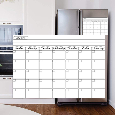 A3 Size Dry Erase Magnetic Weekly&Monthly Planner Calendar Whiteboard Message Writing fridge memo magnet Bulletin White board ► Photo 1/6