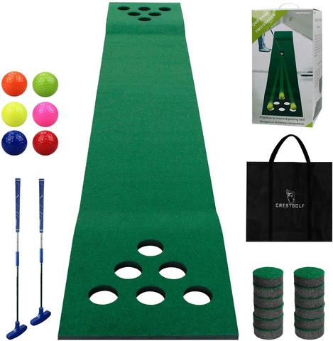 Golf Beer Pong Game Set Green Mat for Home Use Training Equipment Golf Putting Practice Mats for Outdoor/Indoor Family Party ► Photo 1/6