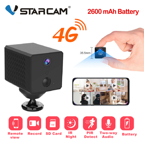 Vstarcam 4G Battery Mini Camera 4G 1080P IP Camera 2600mAh Battery Camera Wifi Camera IR Night Surveillance Security Camera CB72 ► Photo 1/6