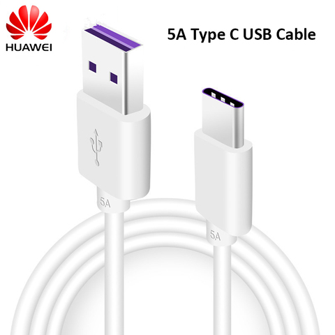 Original Huawei 5A Super Charge Type C USB Cable Quick Charging Line For P20 P30 P40 Pro P10 P9 Plus Mate 10 20 30 Pro Honor V30 ► Photo 1/6