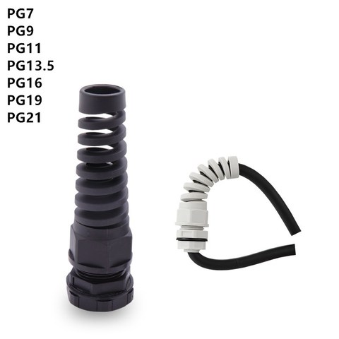 5PCS IP68 waterproof M12 PG7 / PG9 / PG11 cable seal sleeve connector plastic screw stress protector 3-6mm anti-bending ► Photo 1/6