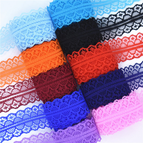 High quality 10 yards Lace Ribbon Tape Width 28MM Trim Fabric DIY Embroidered Net Cord For Sewing Decoration african lace fabric ► Photo 1/6