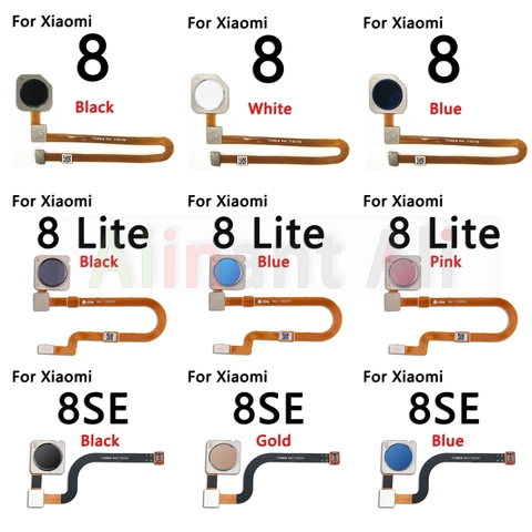 Original Back Home Button Fingerprint Sensor Flex Cable For Xiaomi Mi 8 8SE SE Lite Fingerprint Sensor Flex ► Photo 1/5