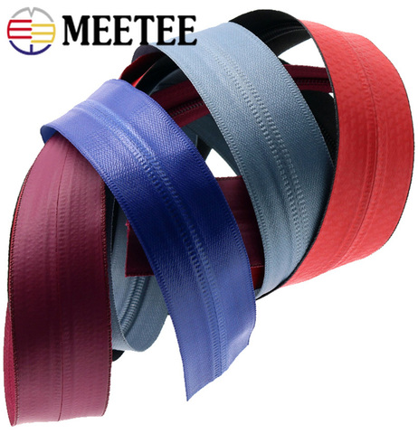 Meetee 2meter 3# 5# Nylon Coil Waterproof Zipper Color Coded Reverse Zip with Slider DIY Garment Outdoor Bags Sewing Accessories ► Photo 1/6