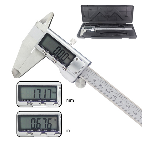 Digital Caliper 200mm 8 inch Electronic Stainless Steel Vernier Caliper 0.01mm Ruller Measuring Gauge Micrometer Diagnostic-tool ► Photo 1/6