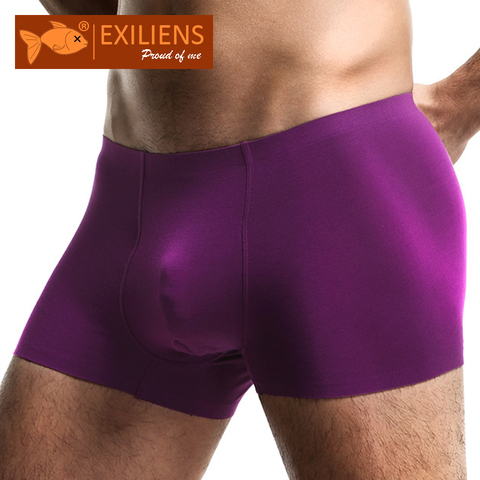 EXILIENS New Men Underwear Boxer Para Hombre Solid Modal Mens Boxers Cuecas Masculina Boxershorts Man Panties Size L-3XL 010701 ► Photo 1/6