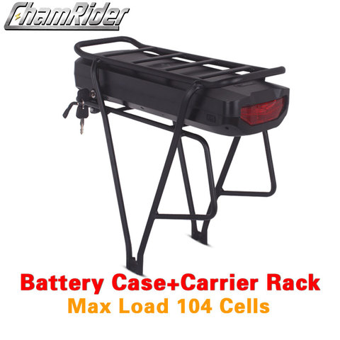 48V ebike battery case 36V 52V Electric bike battery box 5V USB Double Layer luggage rack Shanshan Plastic SSE-078 10S10P 13S8P ► Photo 1/6