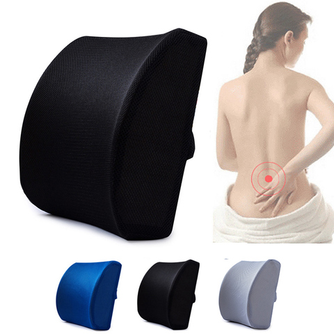 Soft Memory Foam Car Lumbar Support Back Massager Waist Cushion Pillow For Office Seat Pillows Car Accessories Interior ► Photo 1/6