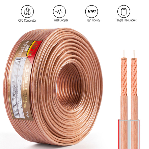 HIFI Transparent Speaker Cable 12 Gauge DIY OFC Pure Copper Audio line Home theater DJ System high end Installation car wire ► Photo 1/6