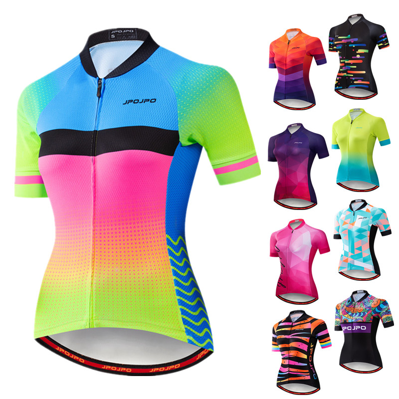Weimostar Summer Short Sleeve Cycling Jersey Women Mountain Bicycle Clothing Racing Bike Clothes Quick Dry