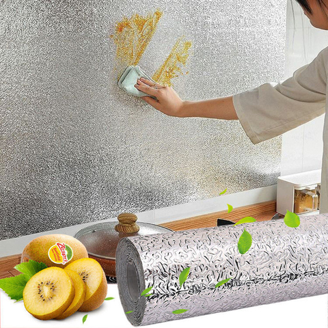 Oil-proof Waterproof Kitchen Stickers Self Adhesive Fireproof Dehumidification Mildew proof Sticker For Furniture Kitchen Gadget ► Photo 1/6