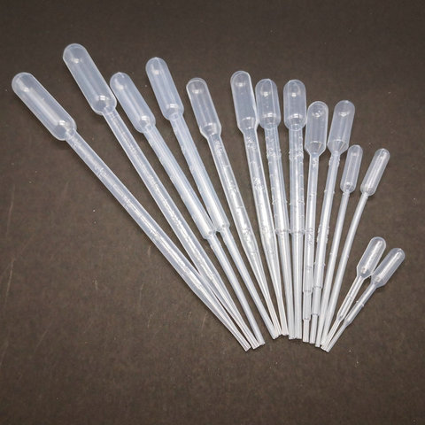 500pcs lab 0.2ml 0.5ml 1ml 2ml 3ml 5ml plastic pasteur pipette transfering dropper for school experiment ► Photo 1/6