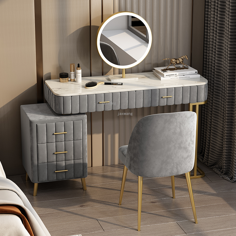 Nordic Luxury Home Dressers, Princess Dressing Table And Chair Set
