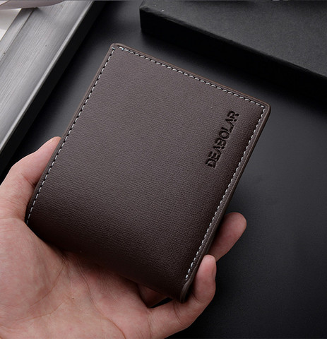 New wallet leather men's wallet compact leather men's wallet waterproof and anti-theft business wallet can hold credit cards ► Photo 1/6