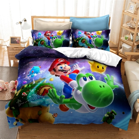 Home Textile 3d Mario Bro Children, Twin Bed Linen Sets