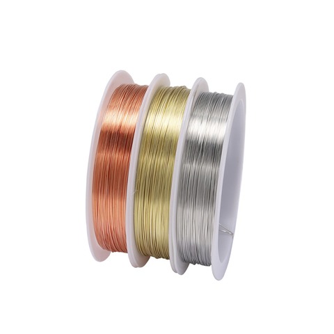 1 Roll Sturdy Gold Alloy Copper Wire Dia 0.2 0.3 0.4 0.5 0.6 0.7 0.8 1 mm Thread Metal String Wire For DIY Beads Jewelry Making ► Photo 1/6