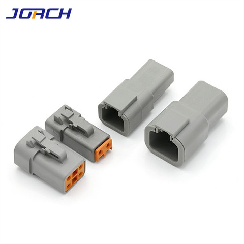 1pcs Deutsch DTP 2 Pin 4 Pin Gray Male Female Waterproof Electrical Auto Connectors Plug DTP06-2S DTP04-2P DTP06-4S DTP04-4P ► Photo 1/6