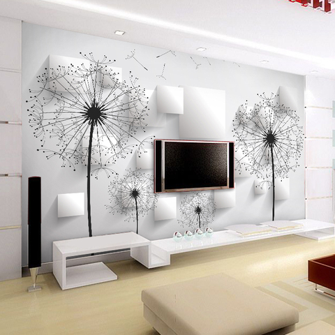 Custom Photo Wallpaper 3D Stereoscopic Dandelion Wall Painting Bedroom Living Room TV Background Wall Mural Wallpaper Home Decor ► Photo 1/6