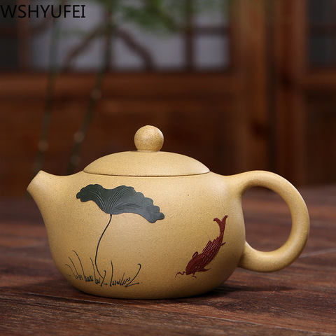 Yixing Classic Tea Pot Purple Clay Xi shi Teapots ore beauty kettle 188 Ball hole filter Handmade Tea set Customized gifts 200ml ► Photo 1/6