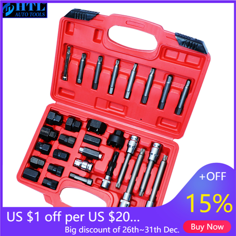 30pcs Alternator Freewheel Pulley Puller Alternators Tool Set Special Socket Set ► Photo 1/6