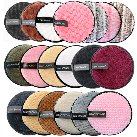 Reusable Makeup Remover Pads Cotton Wipes Microfiber Make Up Removal Sponge Cotton Cleaning Pads Tool ► Photo 1/6