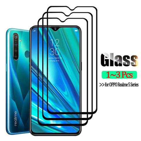 3 Pcs Tempered Glass For oppo realme 5 pro 2022 Screen Protector realme5i 5pro realmi-5i ream 5 pro Glass Film realme5 i ► Photo 1/6