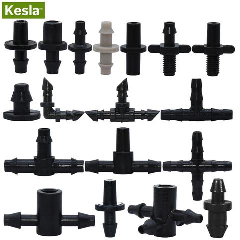 KESLA Garden Water Connector Drip Irrigation for 1/4'' & 1/8'' Tubing Hose Accessories Joint Barbed Tees Cross Eng Plug Adaptors ► Photo 1/6