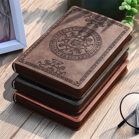 Portable Vintage Pattern PU Leather Notebook Diary Notepad Stationery Gift L4MD ► Photo 1/6