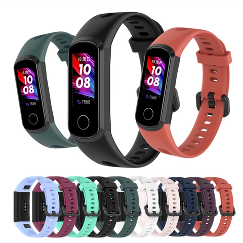 Sport Silicone Bracelet For Huawei Band 4 Wrist Strap Accessories Replacement Wristbands For Honor Band 5i Smart Watch Straps ► Photo 1/6