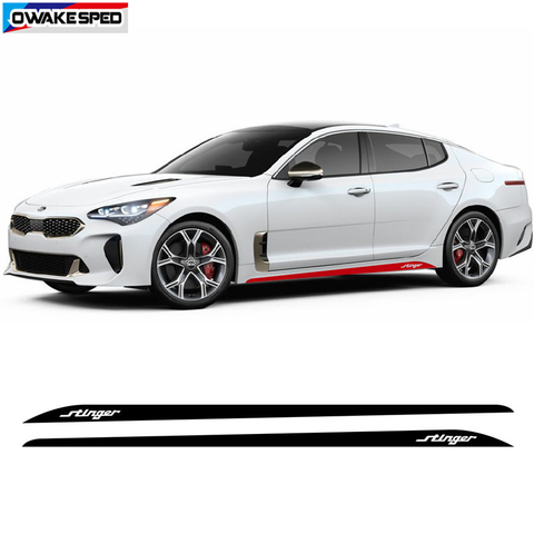 For KIA Stinger Car Door Side Skirt Sticker Auto Body Decor Vinyl Decal Racing Sport Stripes Auto Accessories ► Photo 1/6