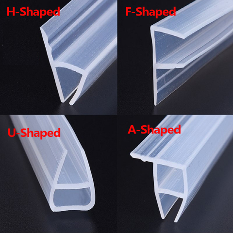 1M 6 8 10 12mm Glass Shower Rubber Seal Silicone Seals Sliding Door Screen Shower Door Window Barn Bathroom Sealing ► Photo 1/6