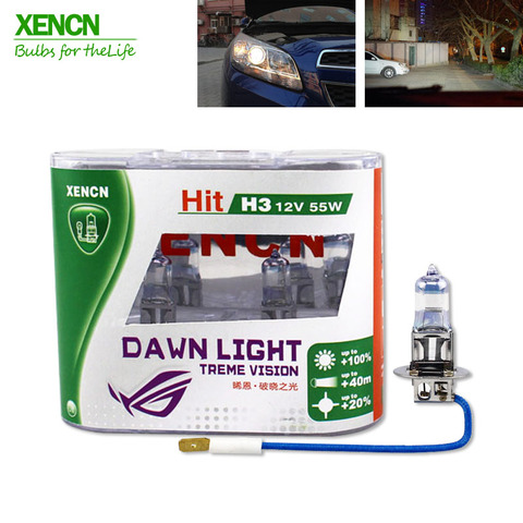 XENCN H3 12V 55W PK22s Dawn Light Series Super Xenon Bright White Second Generation Vision Car Fog Lights Halogen Auto Lamp 2PCS ► Photo 1/5