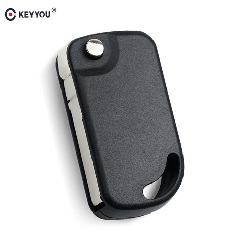 KEYYOU Replacement Flip Key Folding Remote Key Shell Blank Case Fit For VW Volksvagen Uncut HU66 Blade No Button For Brazil Mark ► Photo 1/6