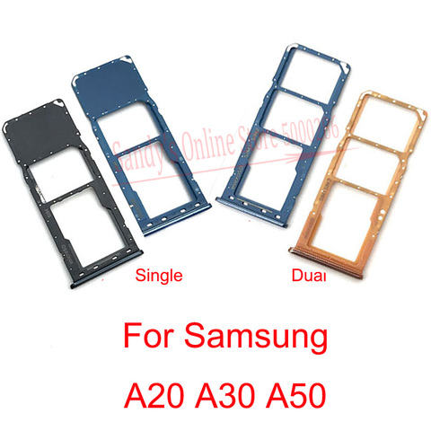 2PCS Single Dual Sim Card Tray Holder For Samsung Galaxy A20 A30 A50 A205 A305 A505 A305F A505F SD Card Reader Slot Adapter ► Photo 1/1
