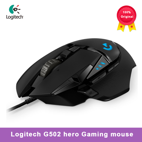 Original Logitech G502 Hero /G402 master gaming computer ergonomic mouse Full line upgrade Hero engine 16000DPI RGB glare ► Photo 1/6