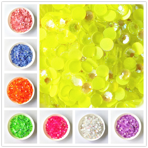 All Size Fluorescence Noctilucent Crystal AB Non Hot Fix Rhinestones FlatBack Strass Sewing Fabric Garment Nail Art Decorations ► Photo 1/6