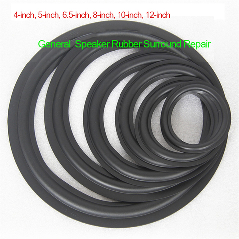 2pcs/lot  4 5 6.5 8 10 12 inch Black Speaker Rubber Surround Repair, General Folding Ring Edge DIY Speaker Subwoofer Accessories ► Photo 1/6