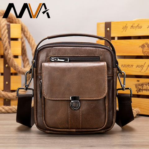 MVA Genuine Leather Men's Messenger Bag Shoulder Casual Mens Crossbody Bag Man Messenger Handbag Bolsos Male Small Brand 7438 ► Photo 1/6