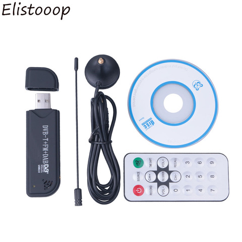 Elistooop Smart TV Video Equipment Digital TV Dongle USB 2.0 TV Stick DVB-T + DAB + FM RTL2832U + R820T2 Support SDR ► Photo 1/6