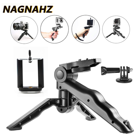 Mini Tripod Desktop Phone Tripod Stand with Phone Holder Sports Camera Stand for Gopro Camera most of Mobiles Phones ► Photo 1/6