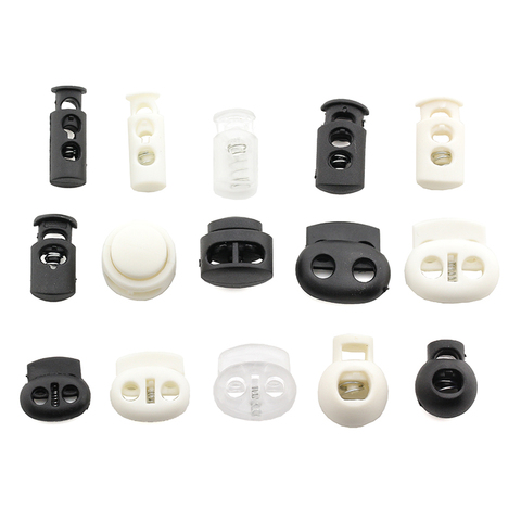 10pcs Round Toggle Plastic stopper cord lock Spring Clasp Plastic Stopper Cord End Toggle Clip Buckle For Backpack Bag Parts ► Photo 1/6